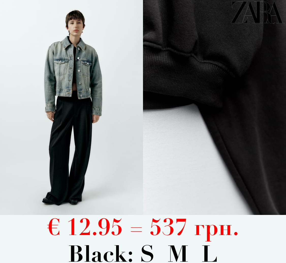 BASIC CROPPED SWEATSHIRT