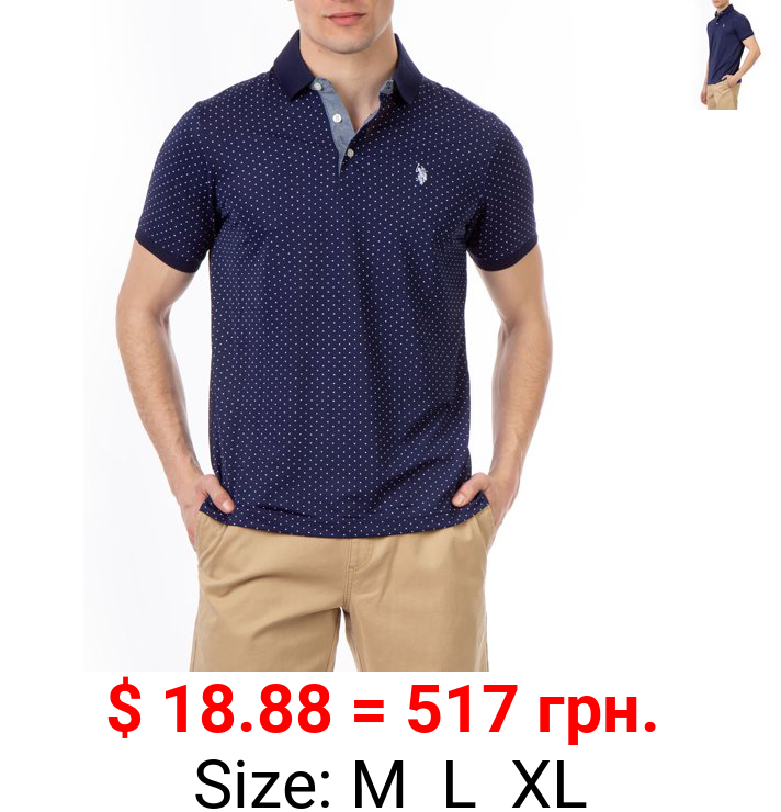 U.S. Polo Assn. Men's Printed Pique Polo Shirt