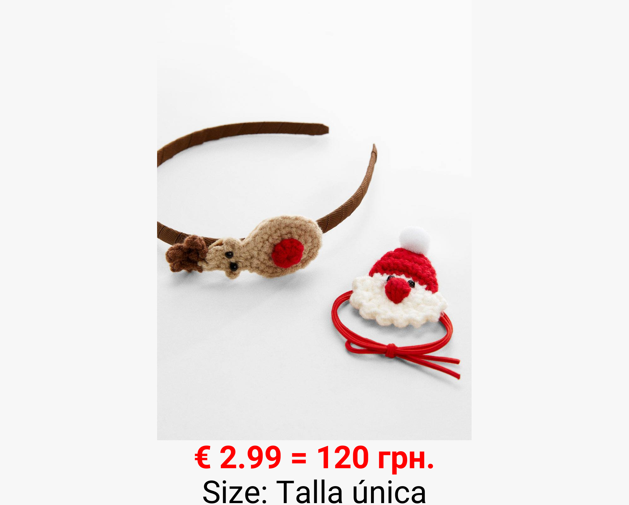 Diadema y coletero navideño