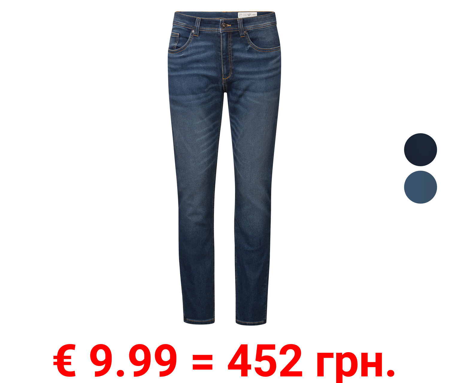 LIVERGY® Herren Sweat-Denim-Jeans, normale Leibhöhe