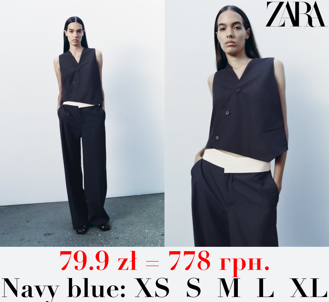 ZW COLLECTION ASYMMETRIC WAISTCOAT