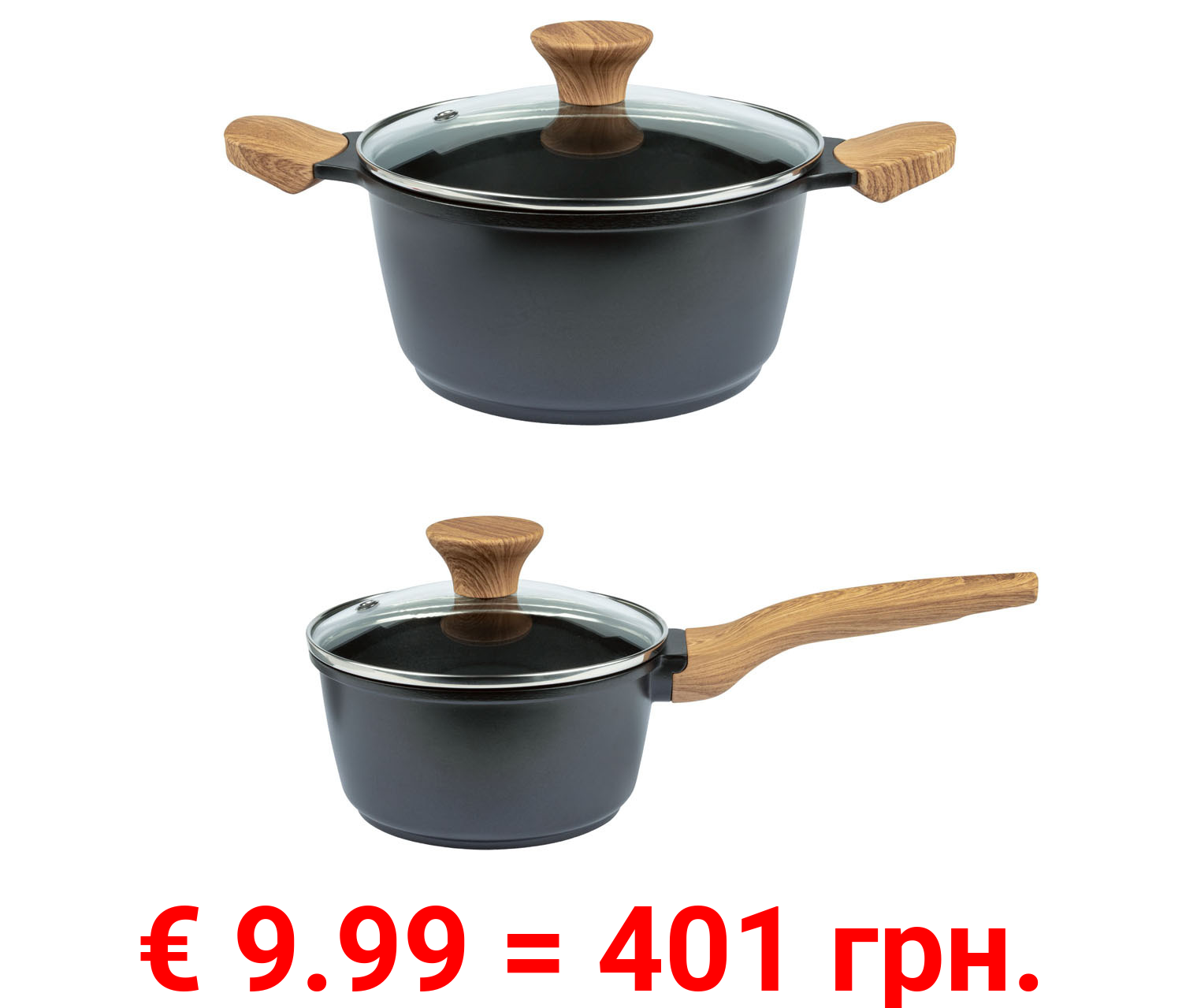 ERNESTO® Aluguss-Topf/-Stielkasserolle, mit Ultimate HL-Beschichtung