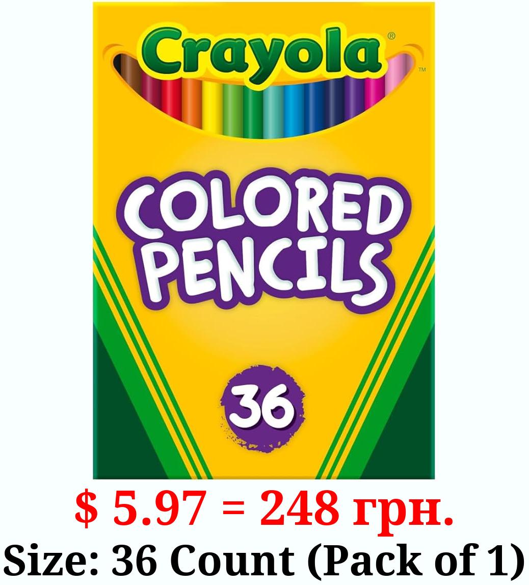 Crayola Colored Pencils (36ct), Kids Pencils Set, Art Supplies, Great for Coloring Books, Classroom Pencils, School Supplies, 3+