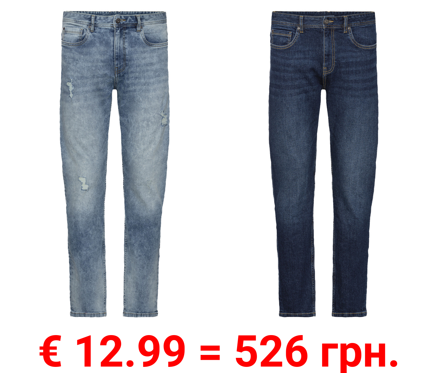 LIVERGY® Herren Jeans, Tapered Fit, normale Leibhöhe