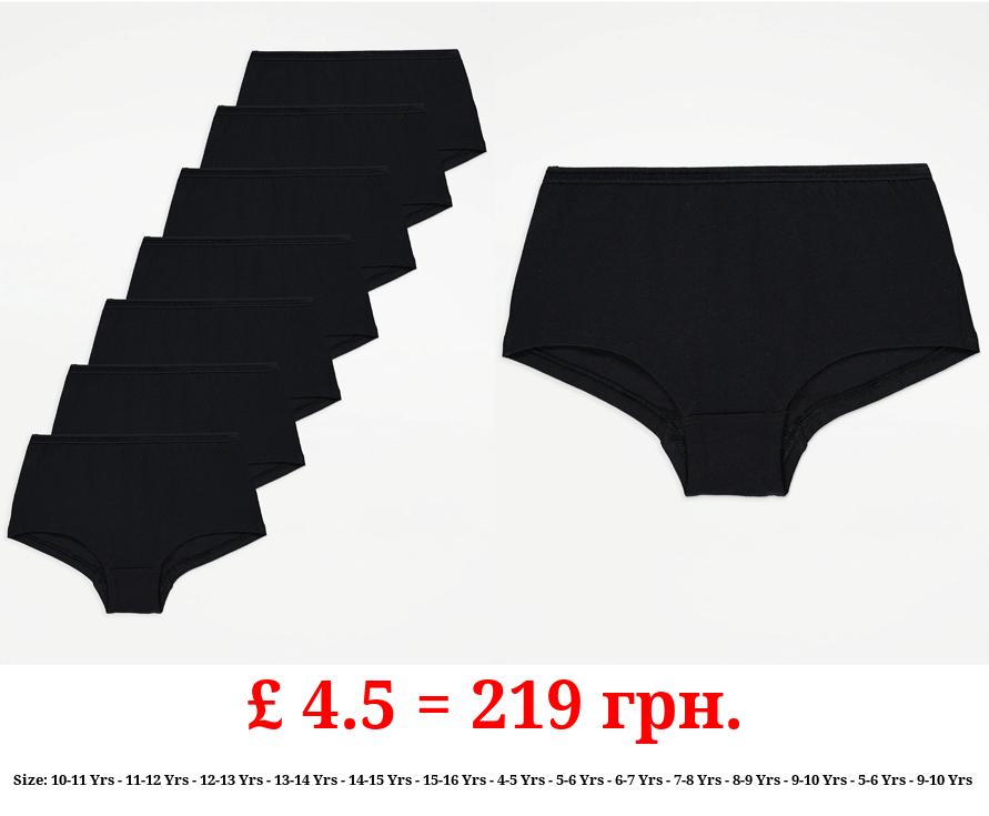 Black Shorts Knickers 7 Pack