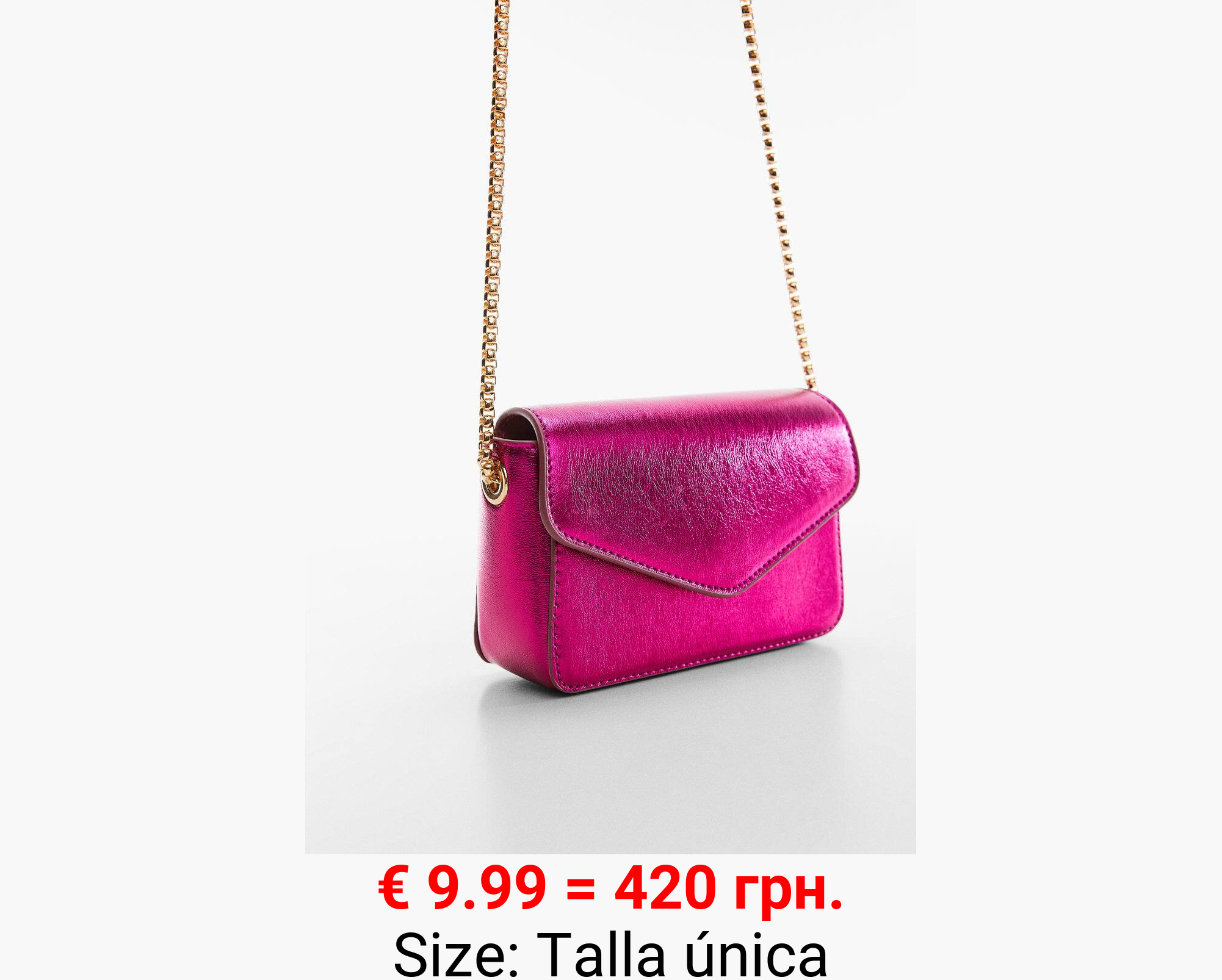 Bolso metalizado cadena