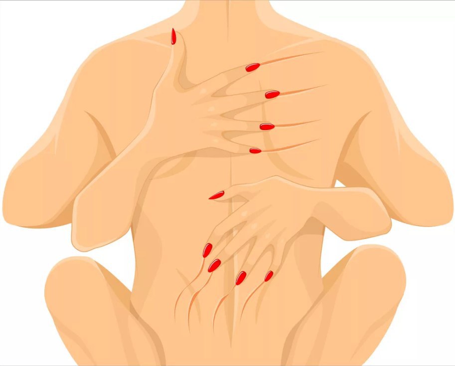Картинка девушка царапает парню спину