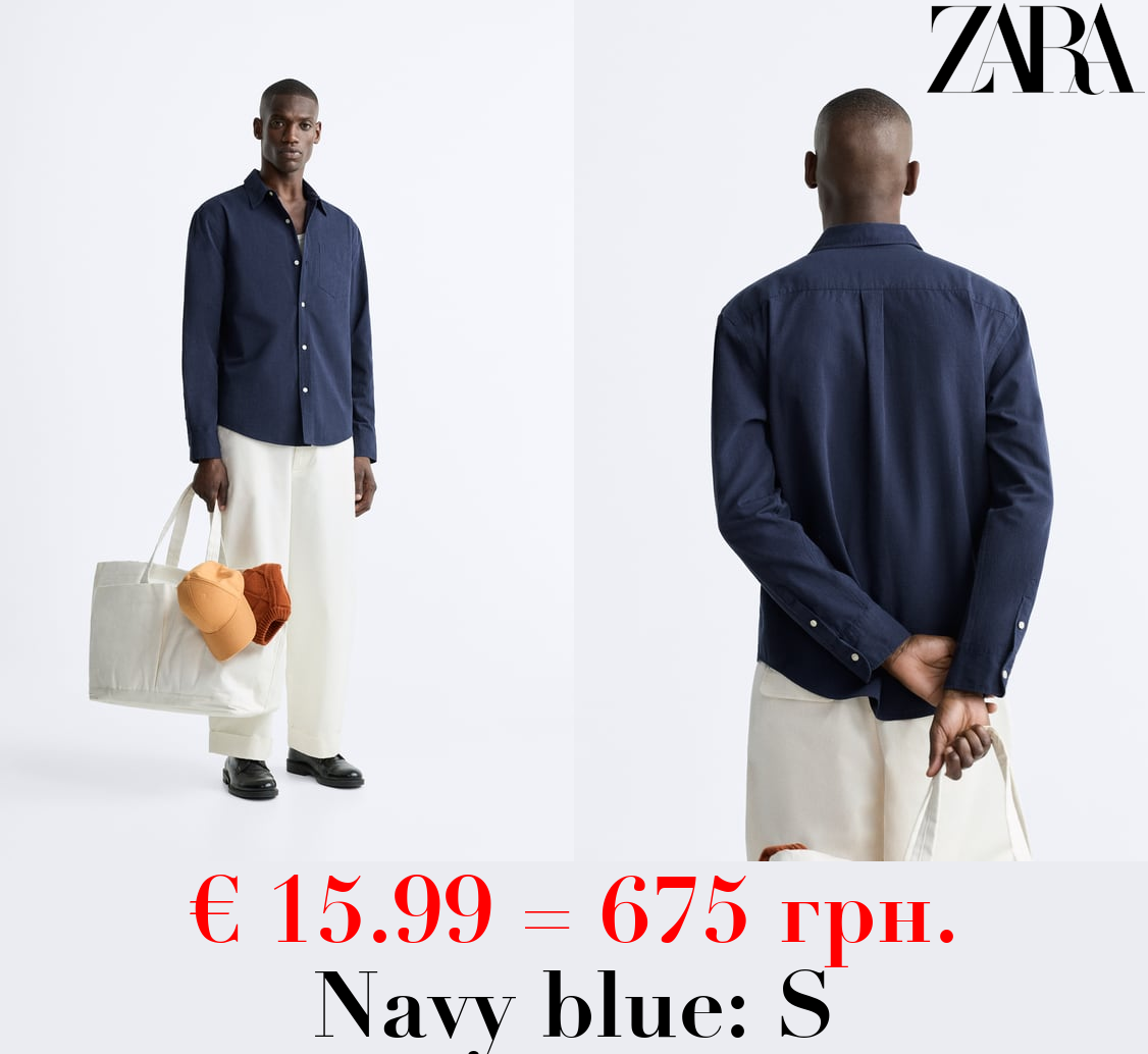 COTTON - LINEN TEXTURED SHIRT