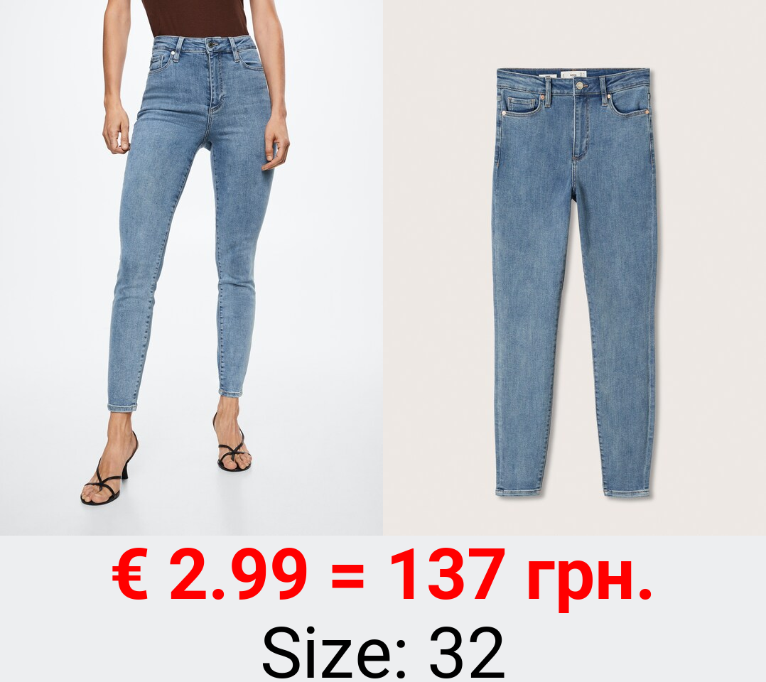 Jeans skinny tiro alto