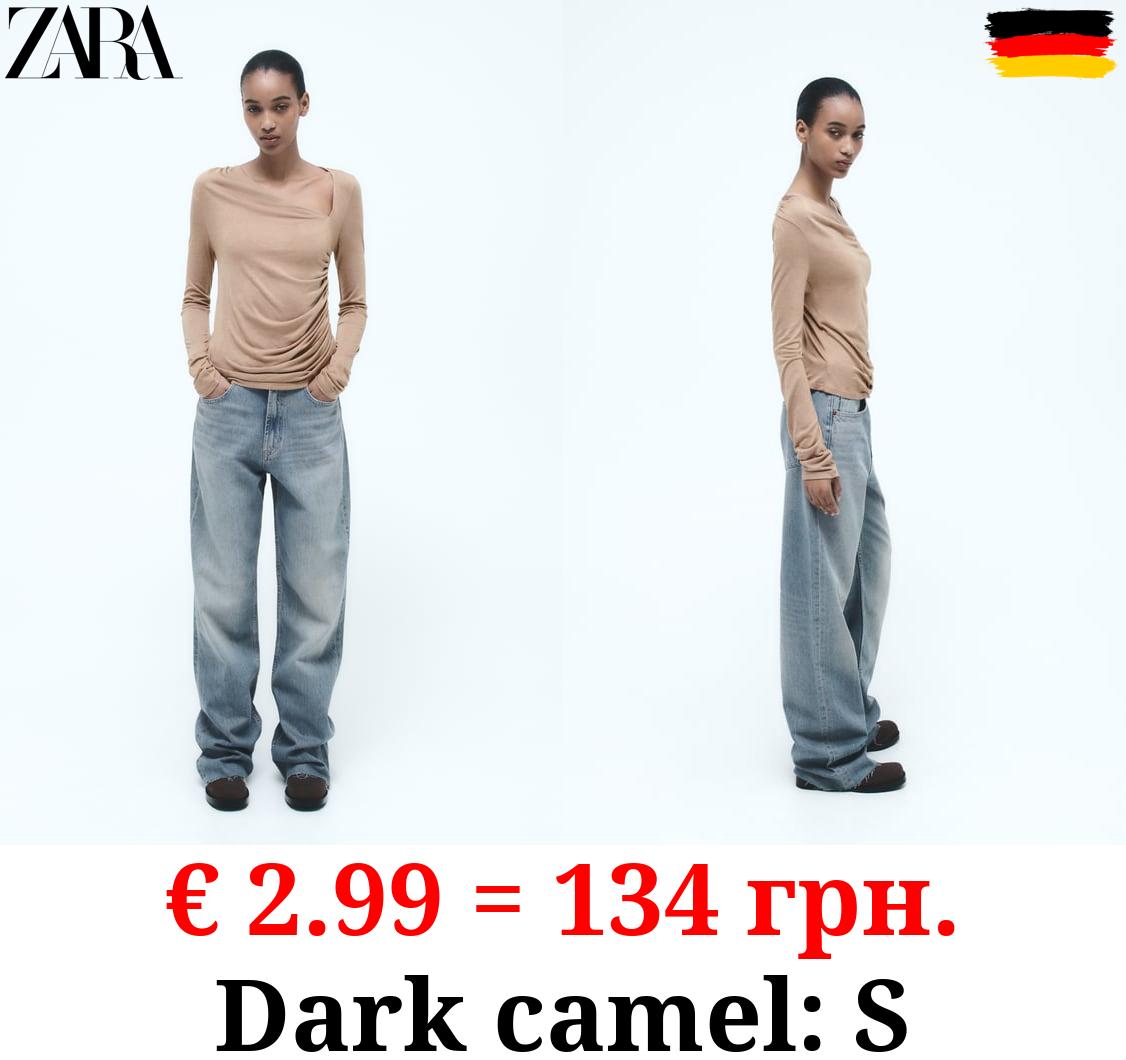 T-SHIRT WITH SIDE GATHERING