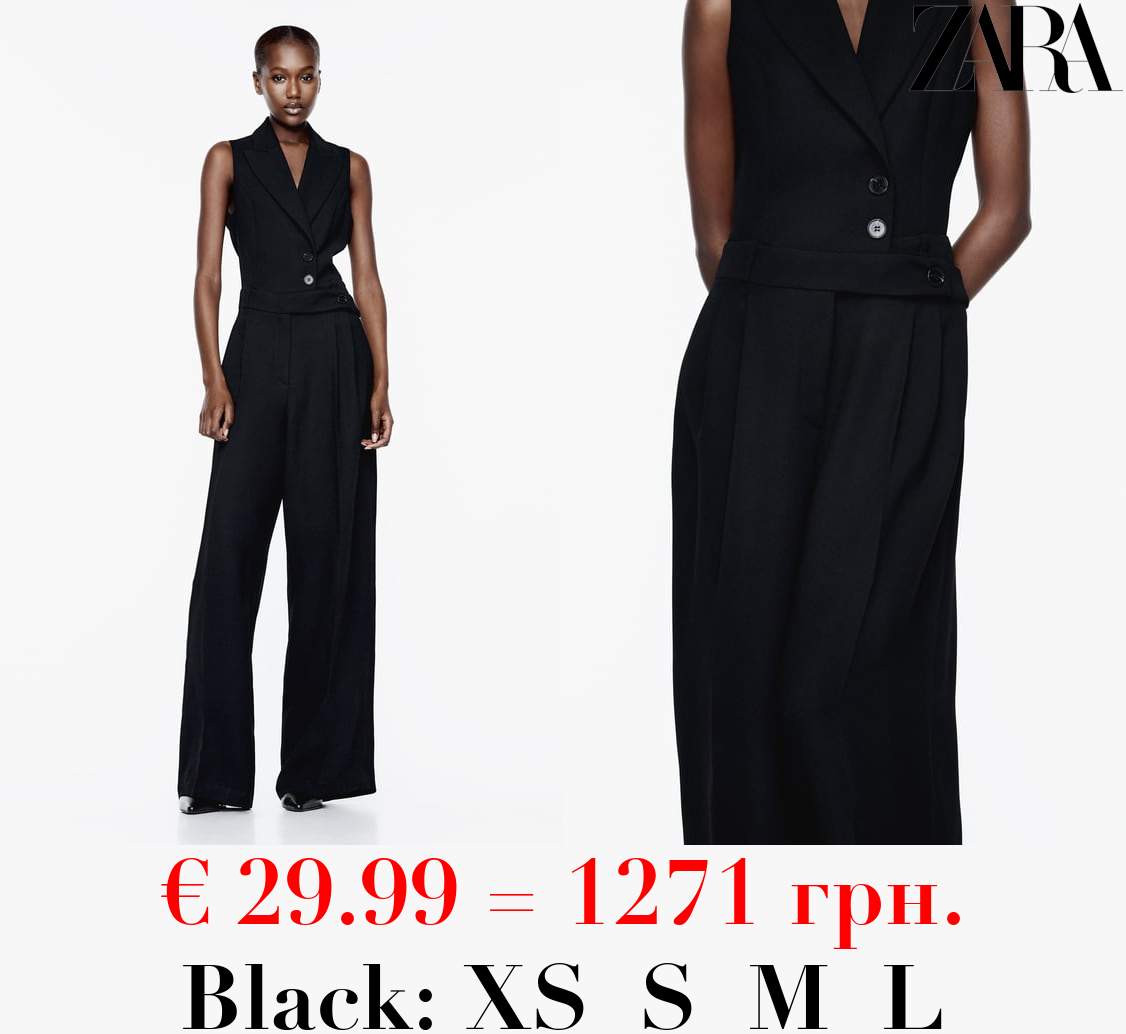 WIDE-LEG WAISTCOAT JUMPSUIT