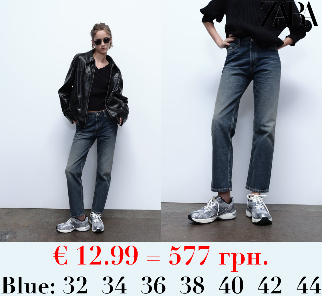 TRF STRAIGHT-LEG MID-RISE JEANS