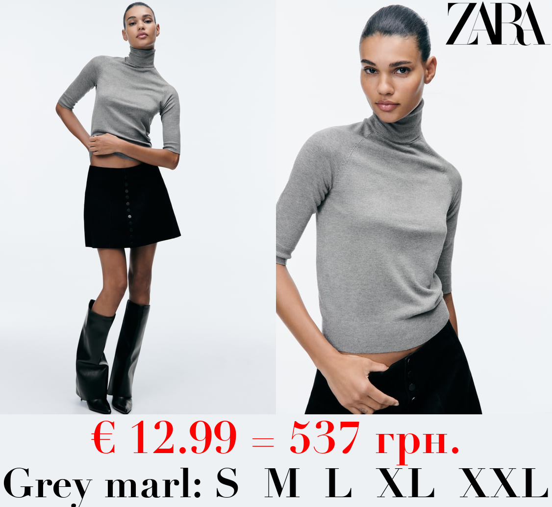 HIGH NECK KNIT SWEATER