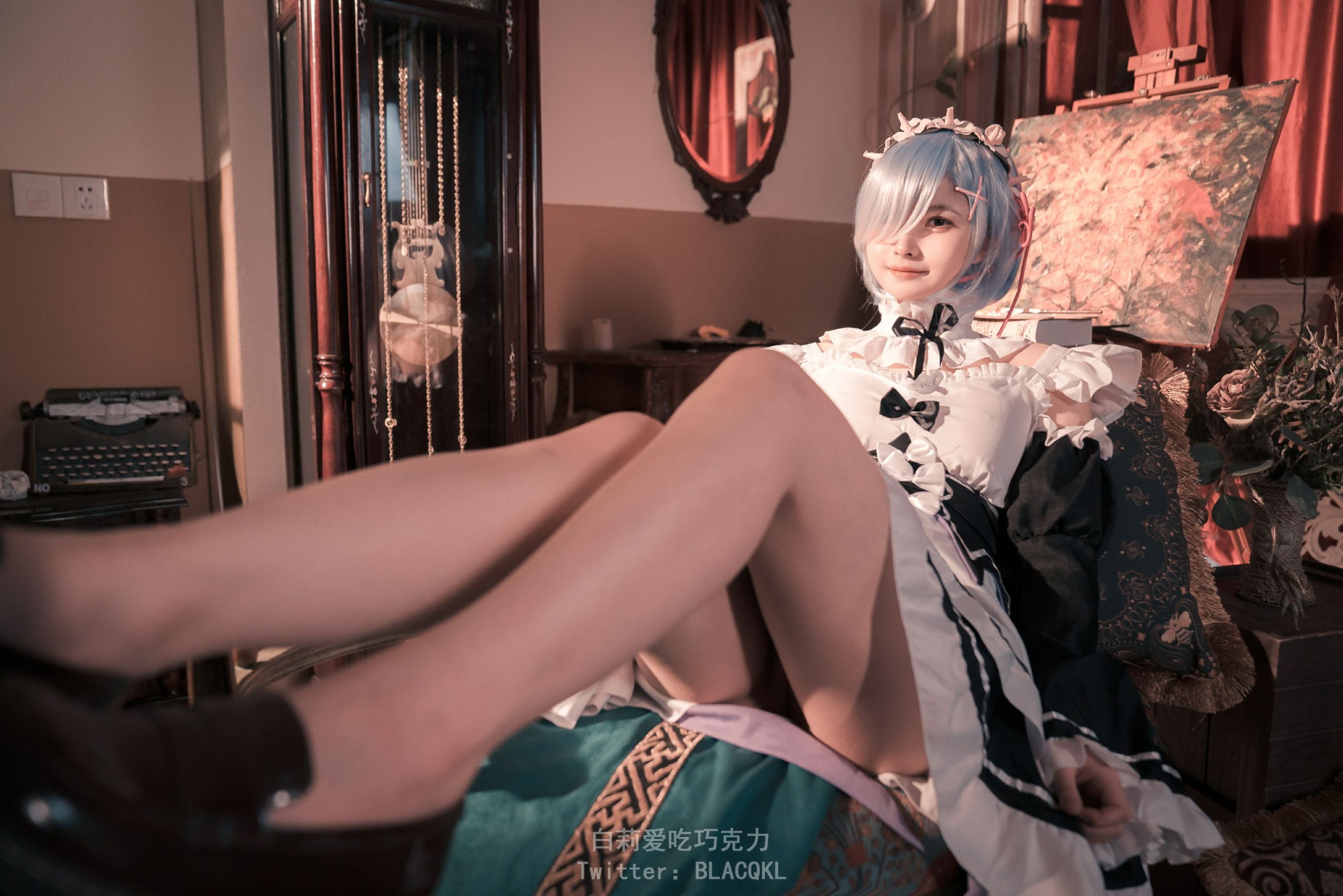 白莉 蕾姆女仆装 27