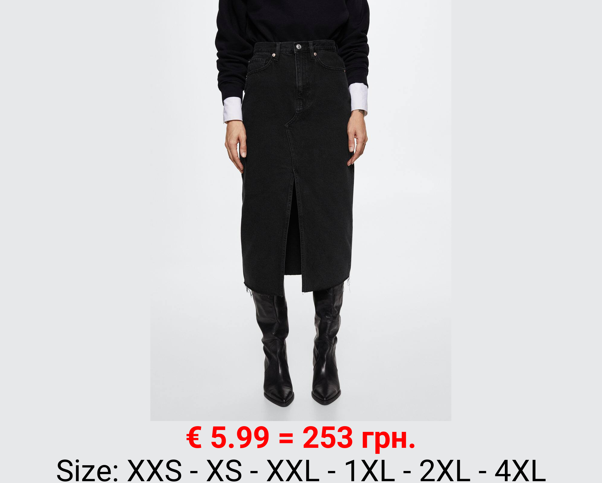 Falda vaquera abertura