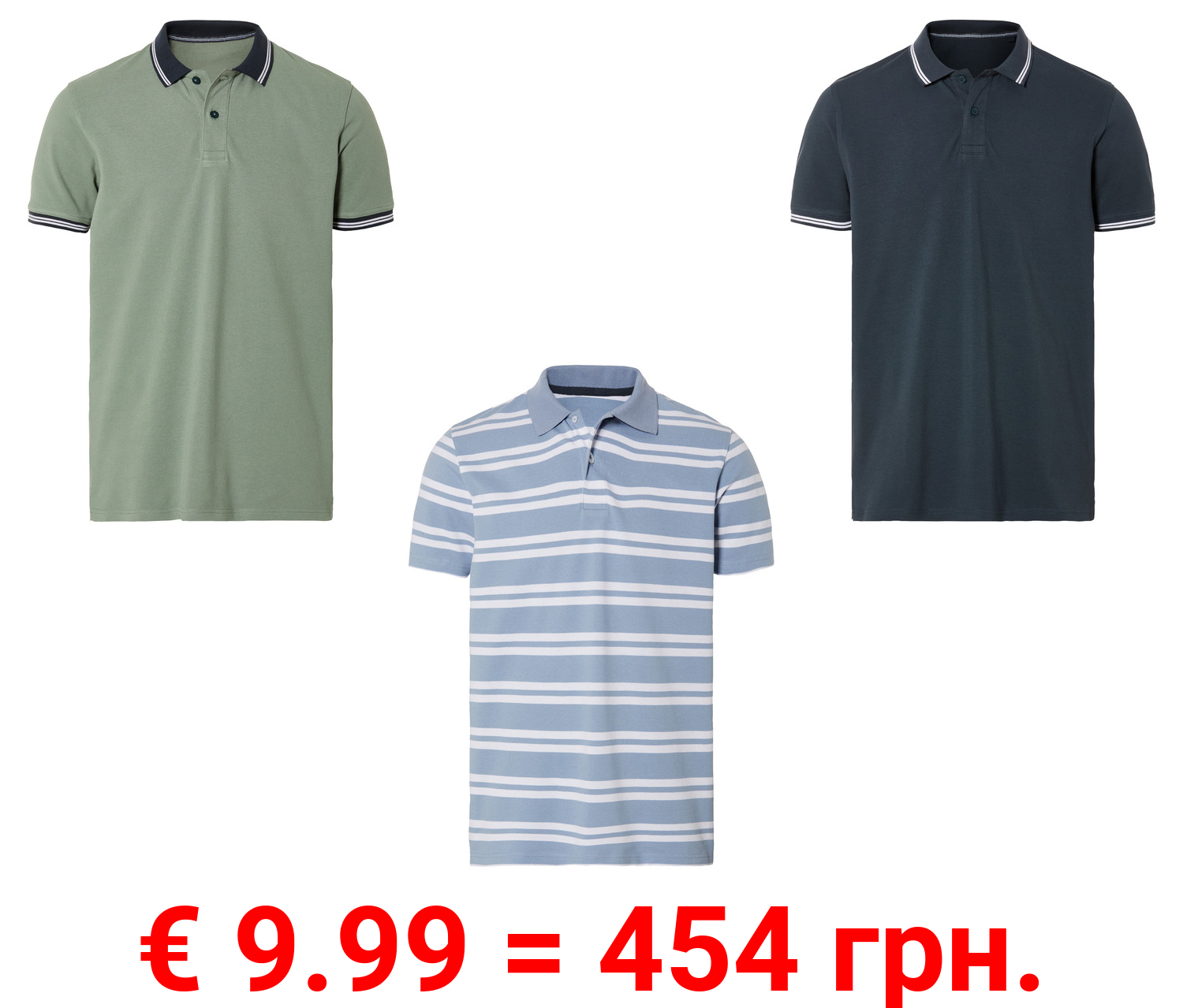 LIVERGY® Herren Poloshirt, Regular Fit, reine Baumwolle