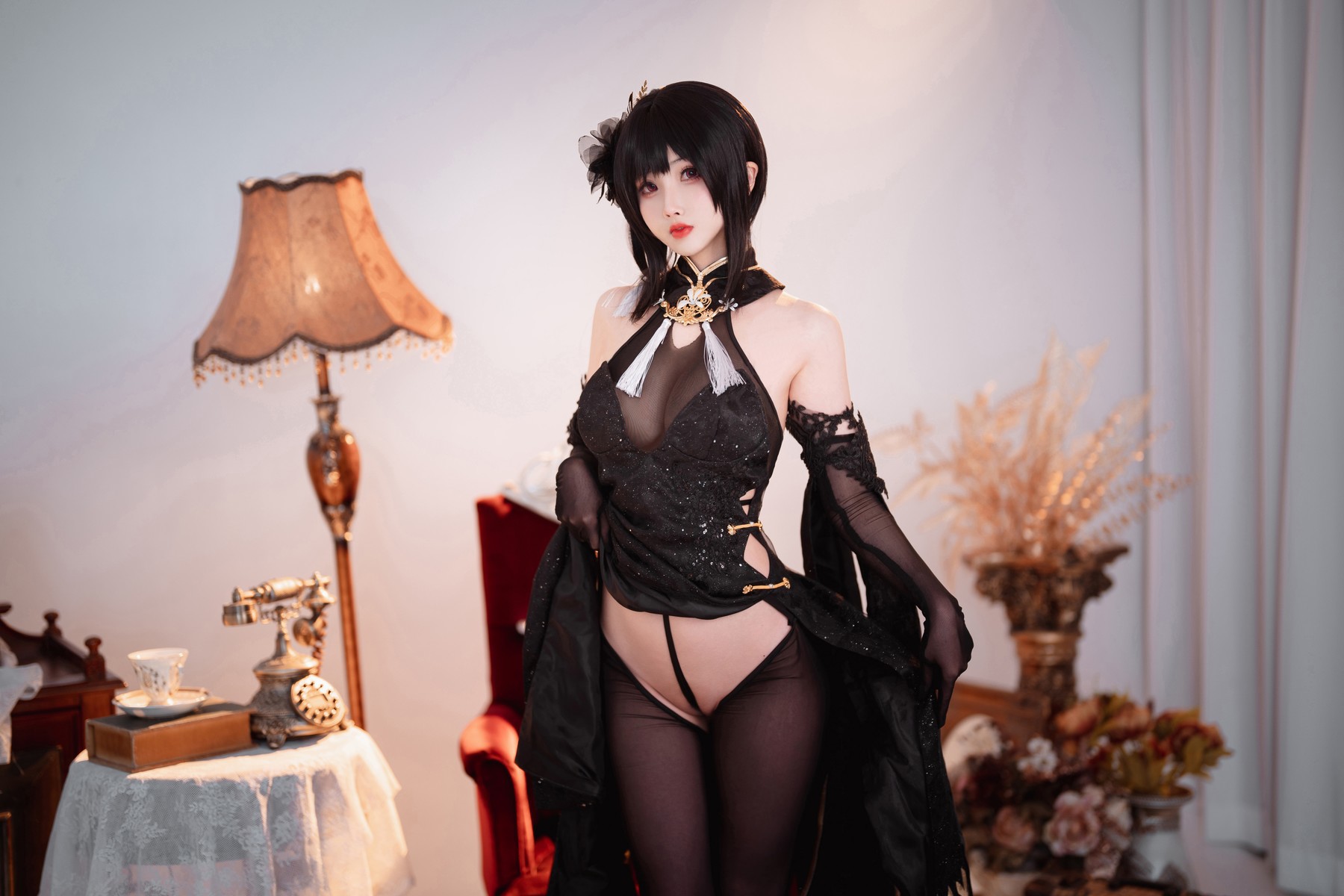 Rioko凉凉子 Cosplay 黑白镇海双人 8