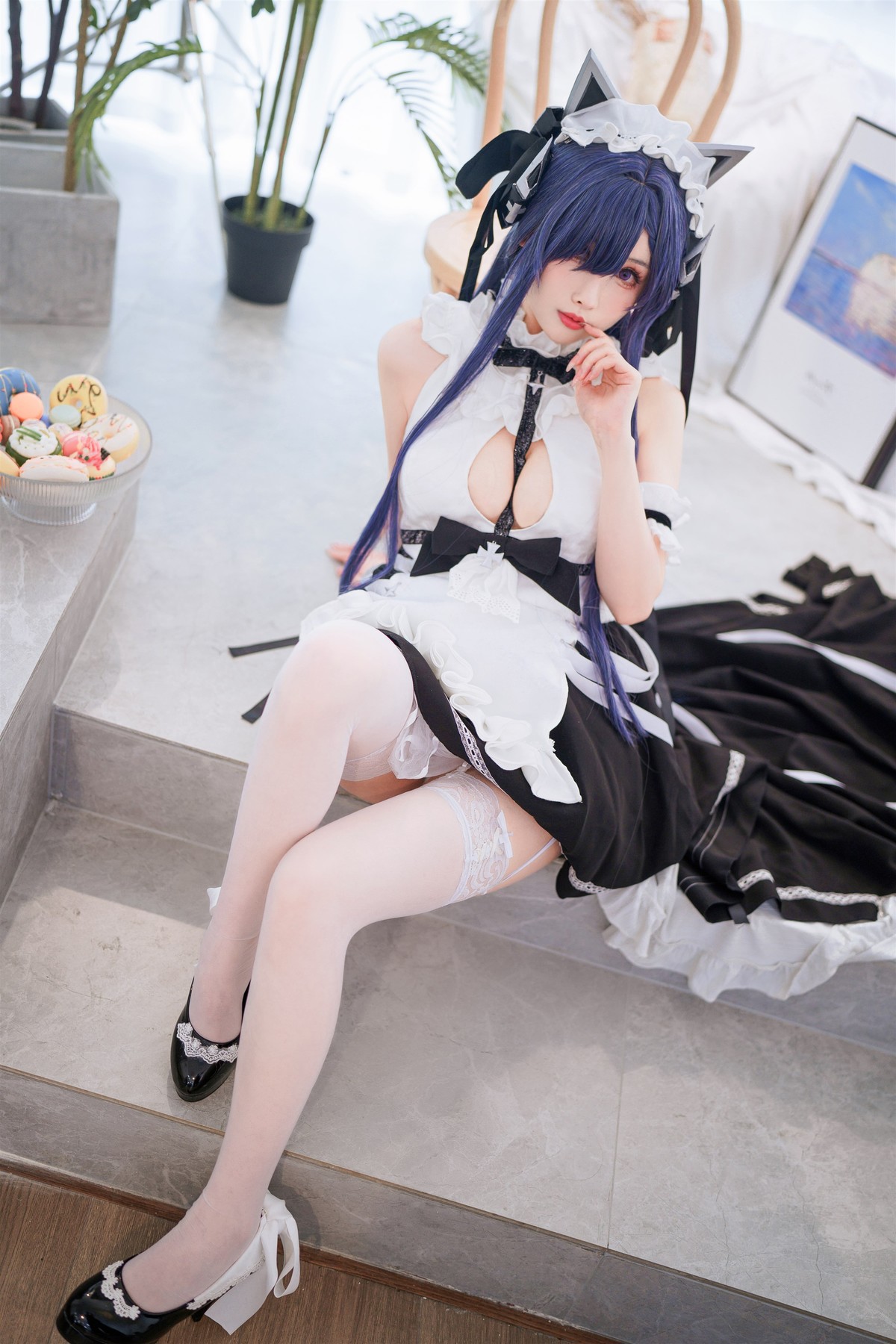 Cosplay rioko凉凉子 肉扣热热子 奥古斯特 女仆装 6