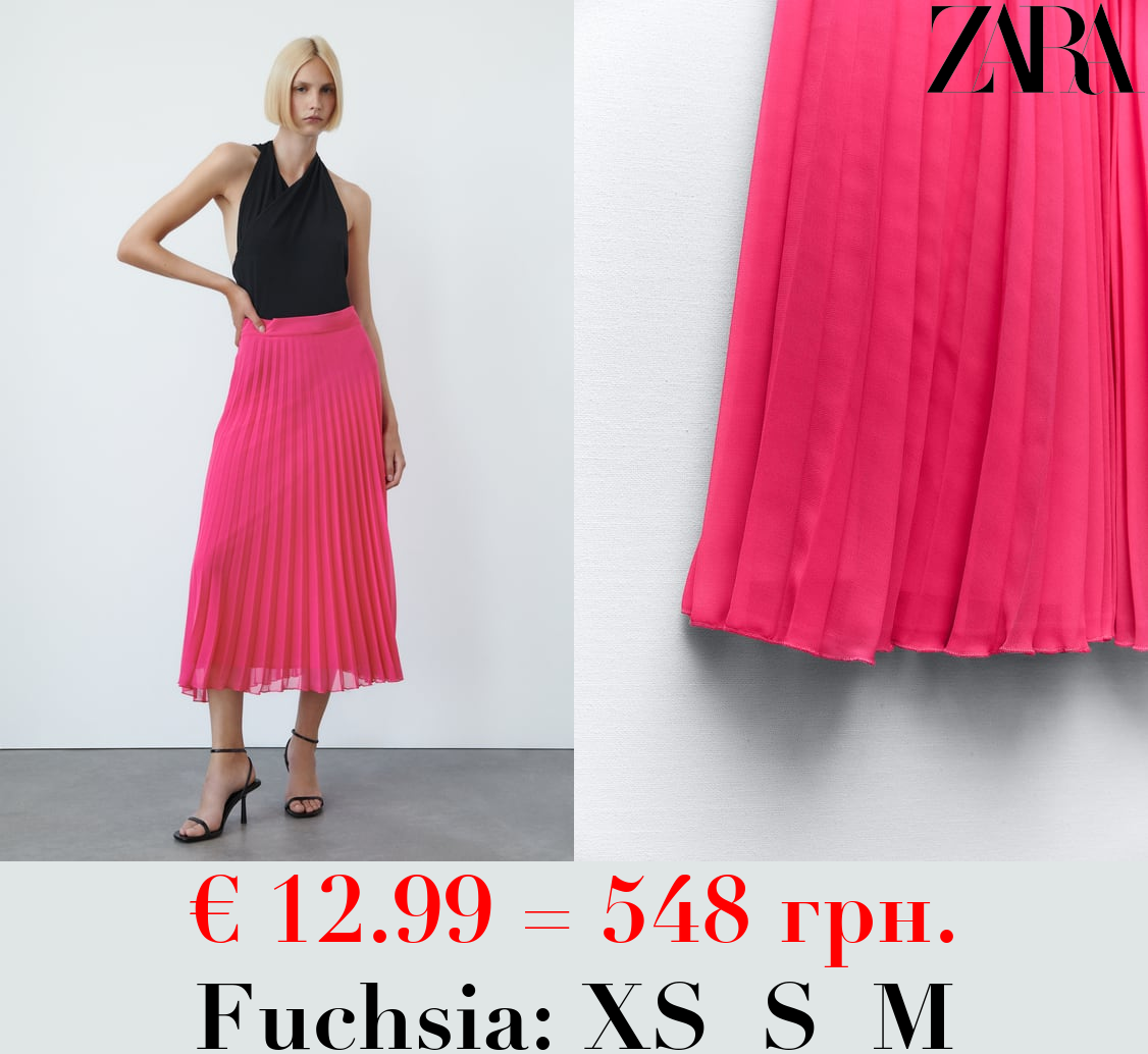 PLEATED MIDI SKIRT