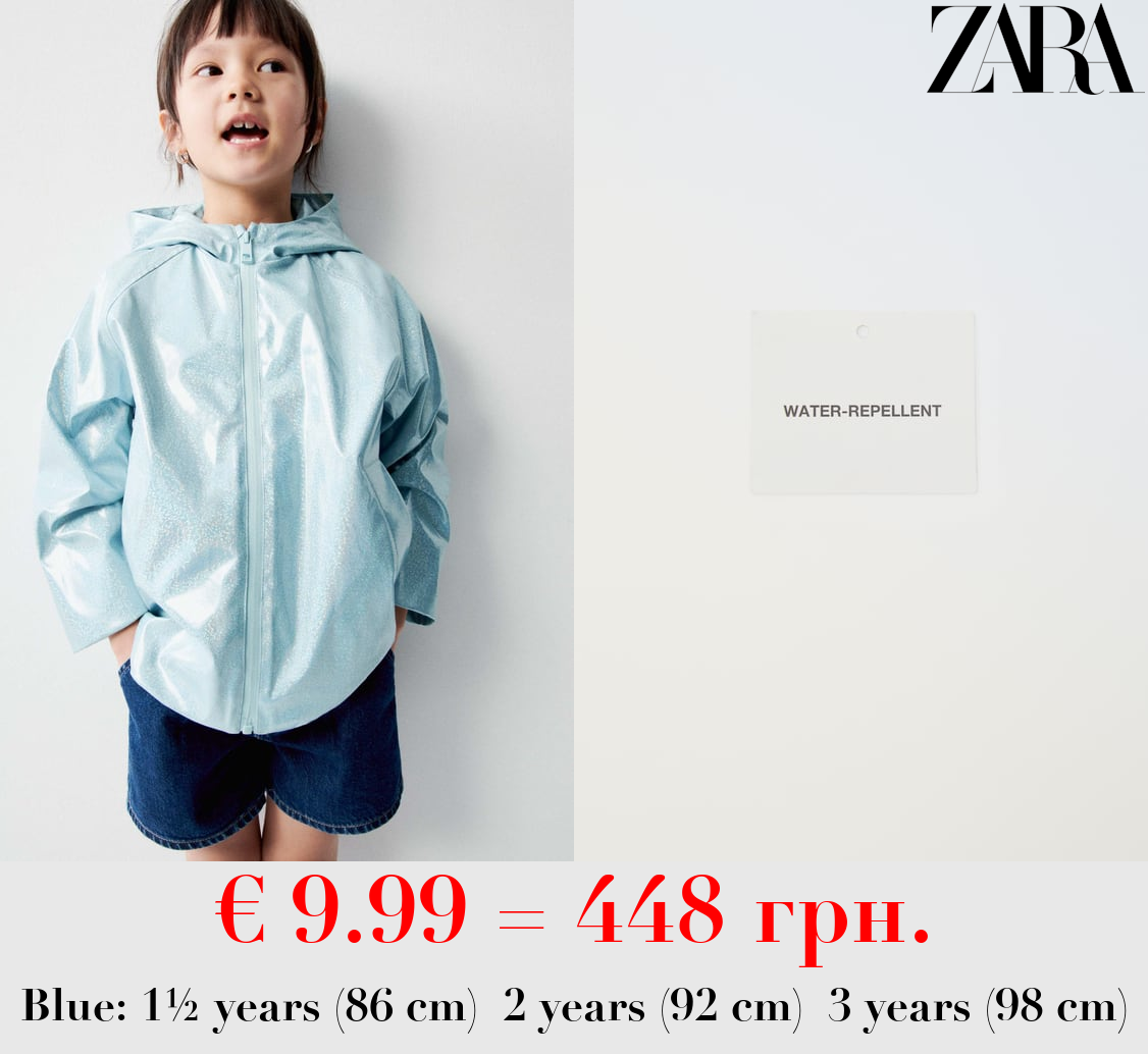 SHINY WATER-REPELLENT RAINCOAT