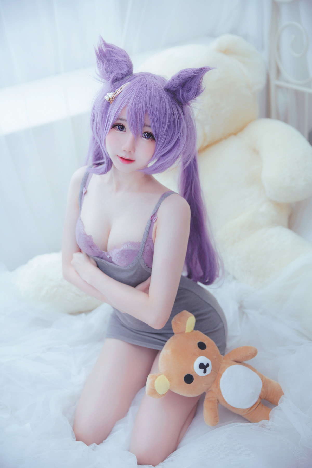 Sally多啦雪 Cosplay Keqing 刻晴 Lingerie Ver. 21