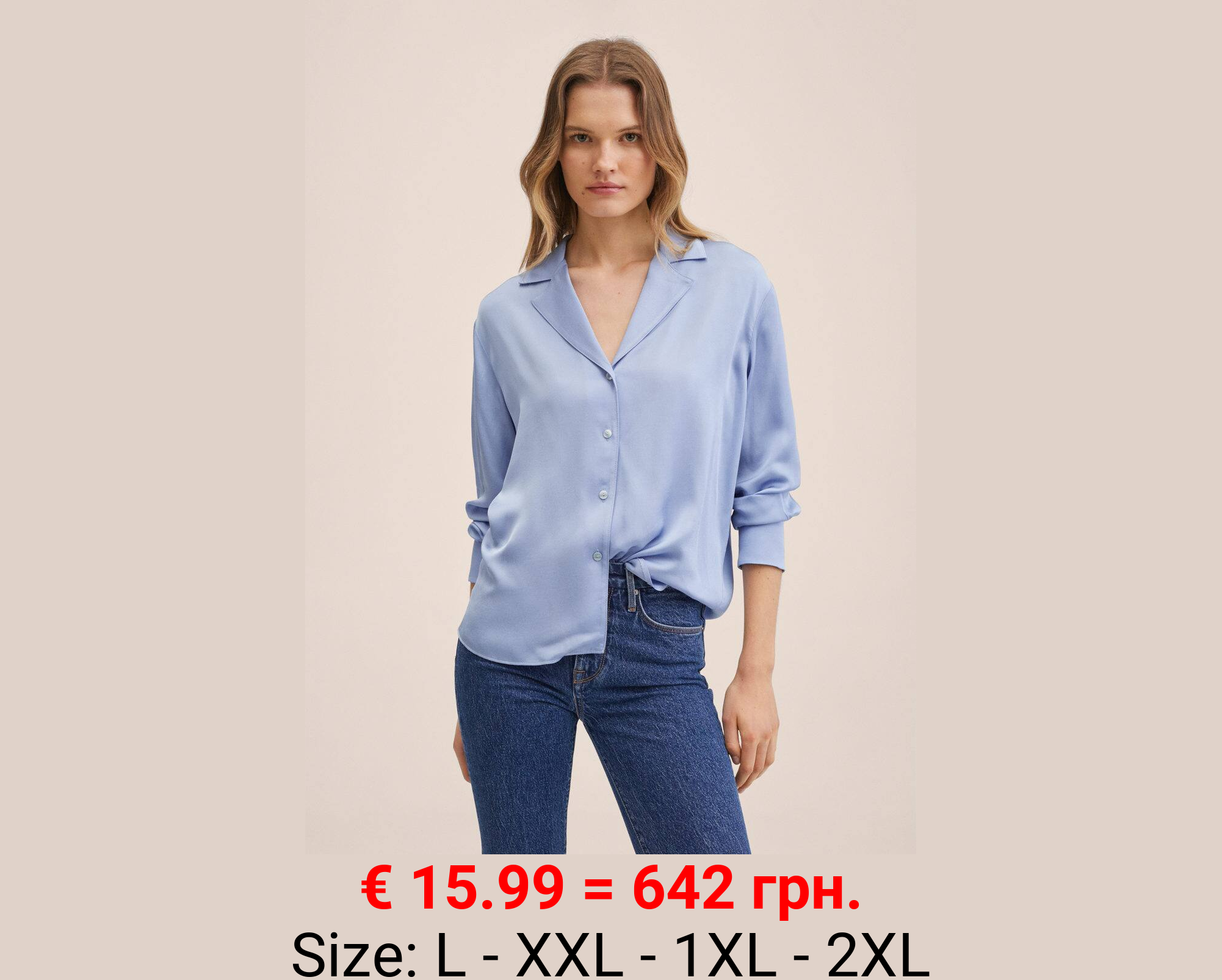 Blusa satinada botones