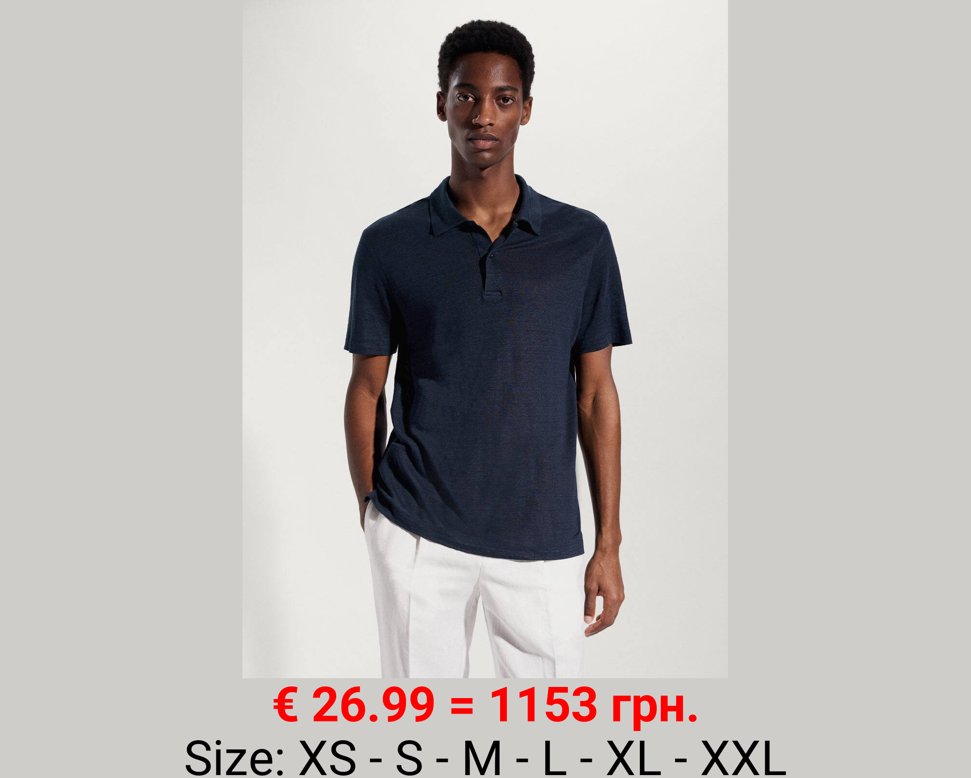 Polo slim fit 100% lino