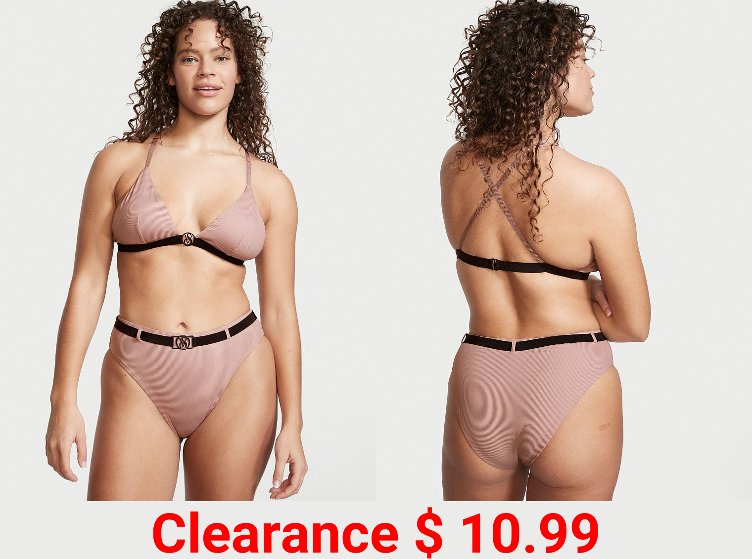 Wild Wanderer Ribbed Triangle Bikini Top