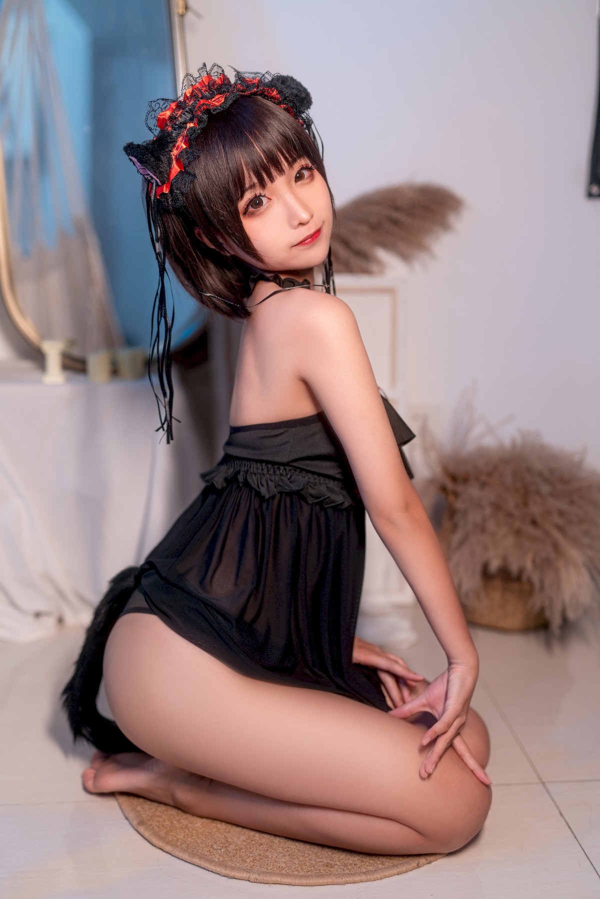 蠢沫沫 Cosplay 黑睡裙 Black Nightdress 4