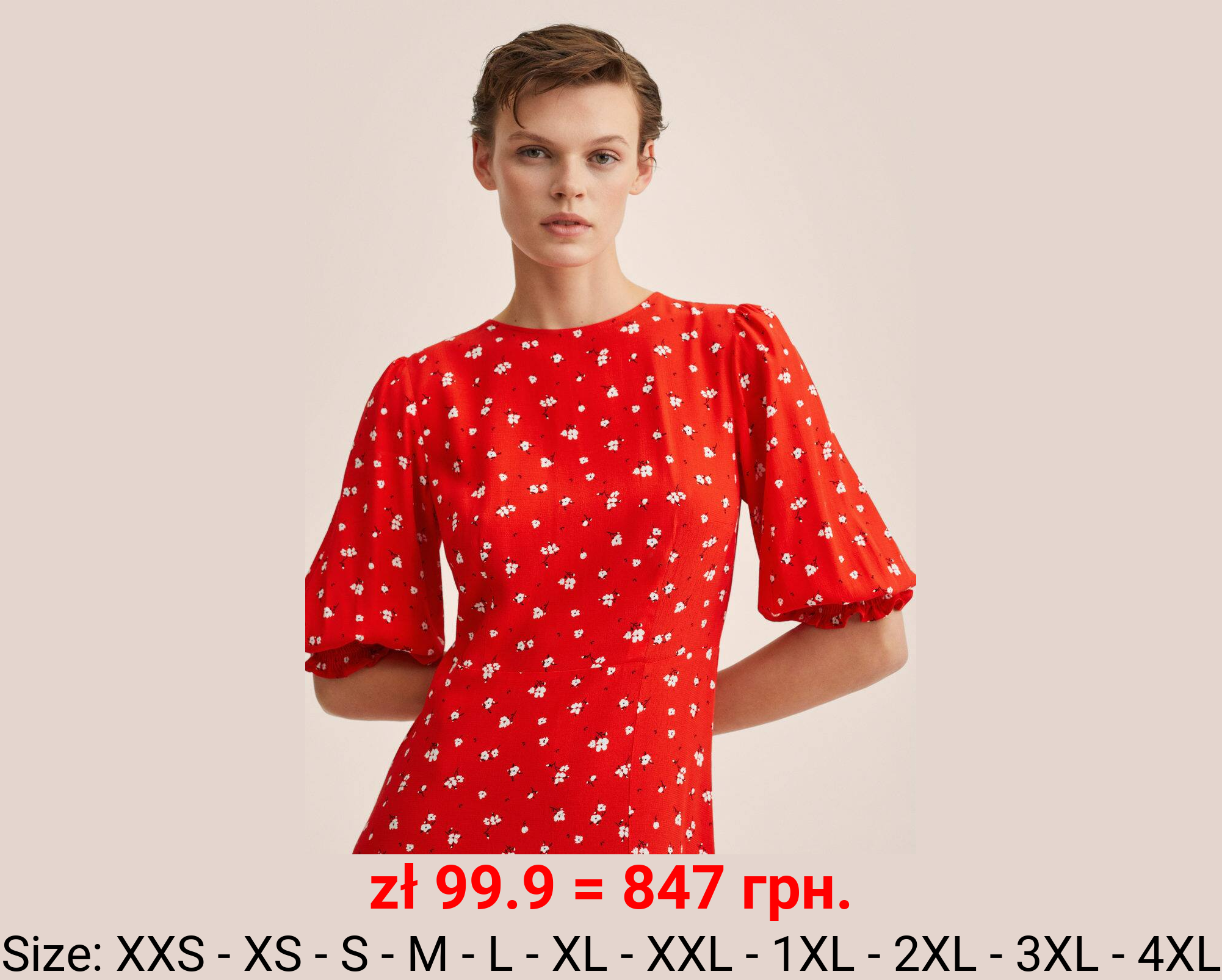 Vestido estampado flores