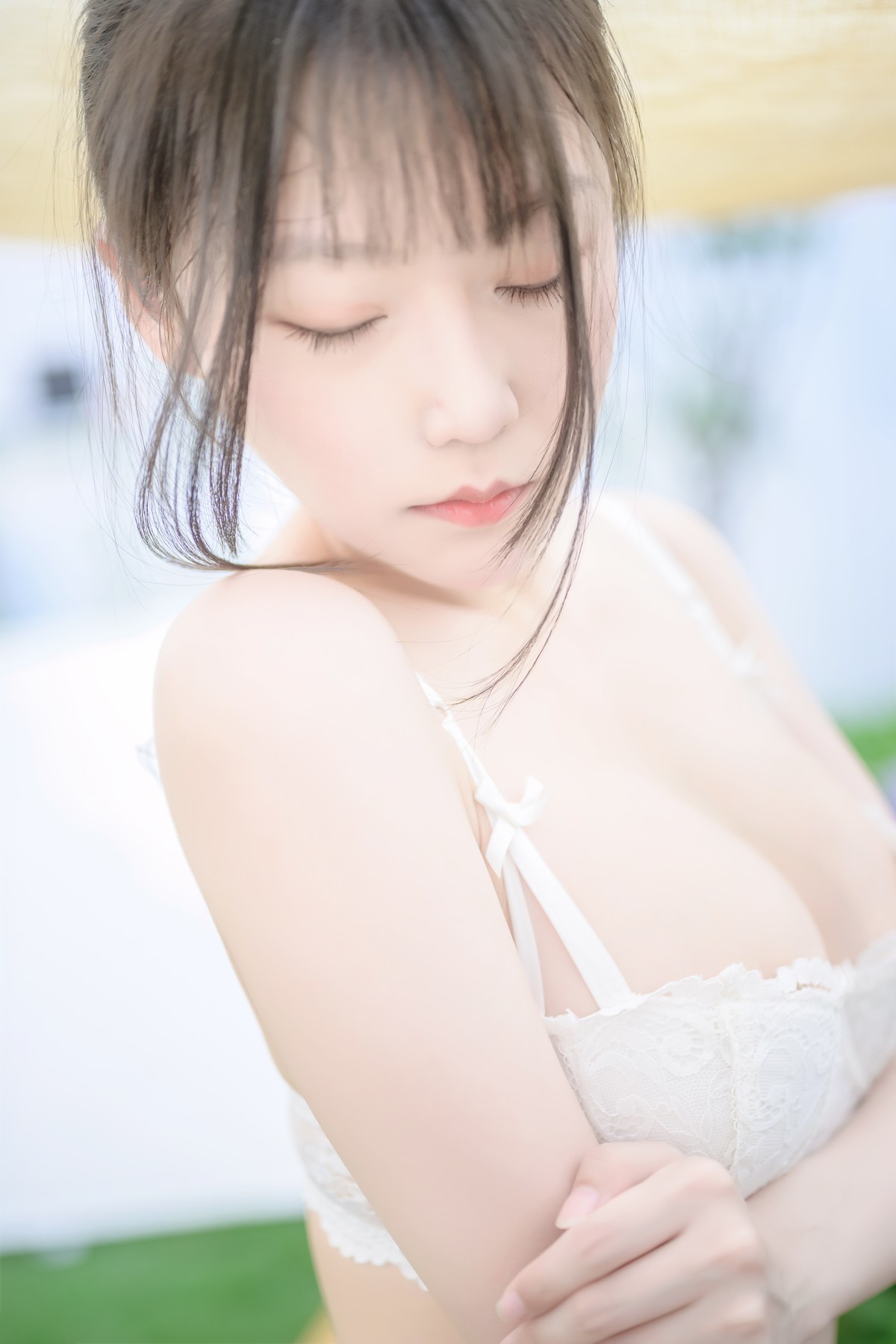 香草喵露露 Cosplay 阳光庭院制服 36