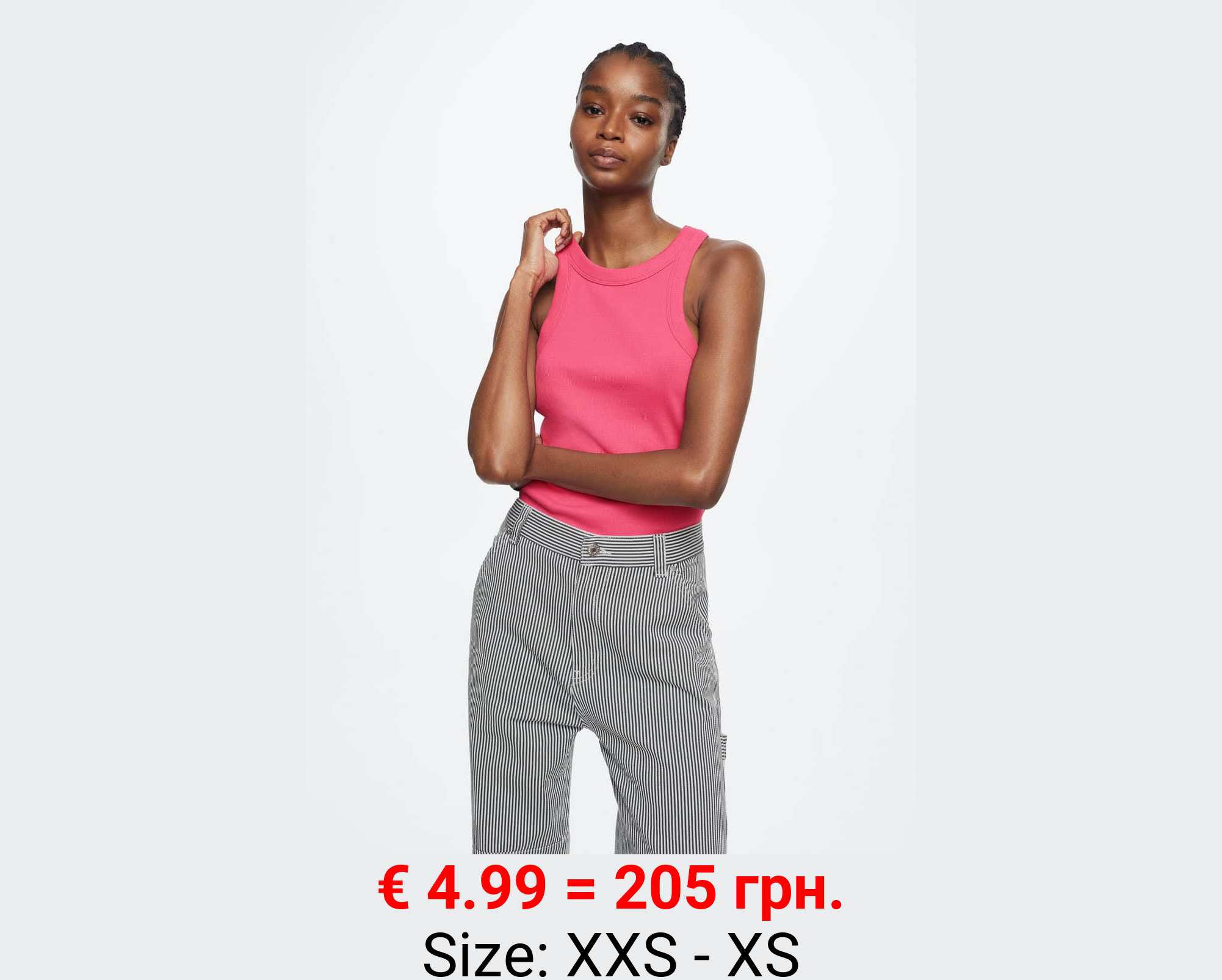 Top canalé algodón