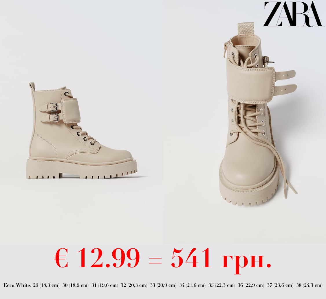 ANKLE BOOTS WITH QUILTED STRAP