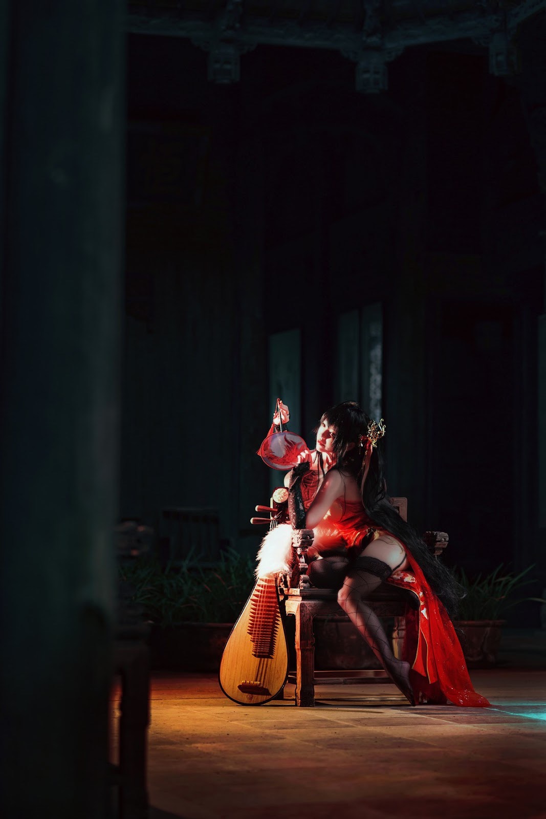 Cosplay 半半子 大凤旗袍 17