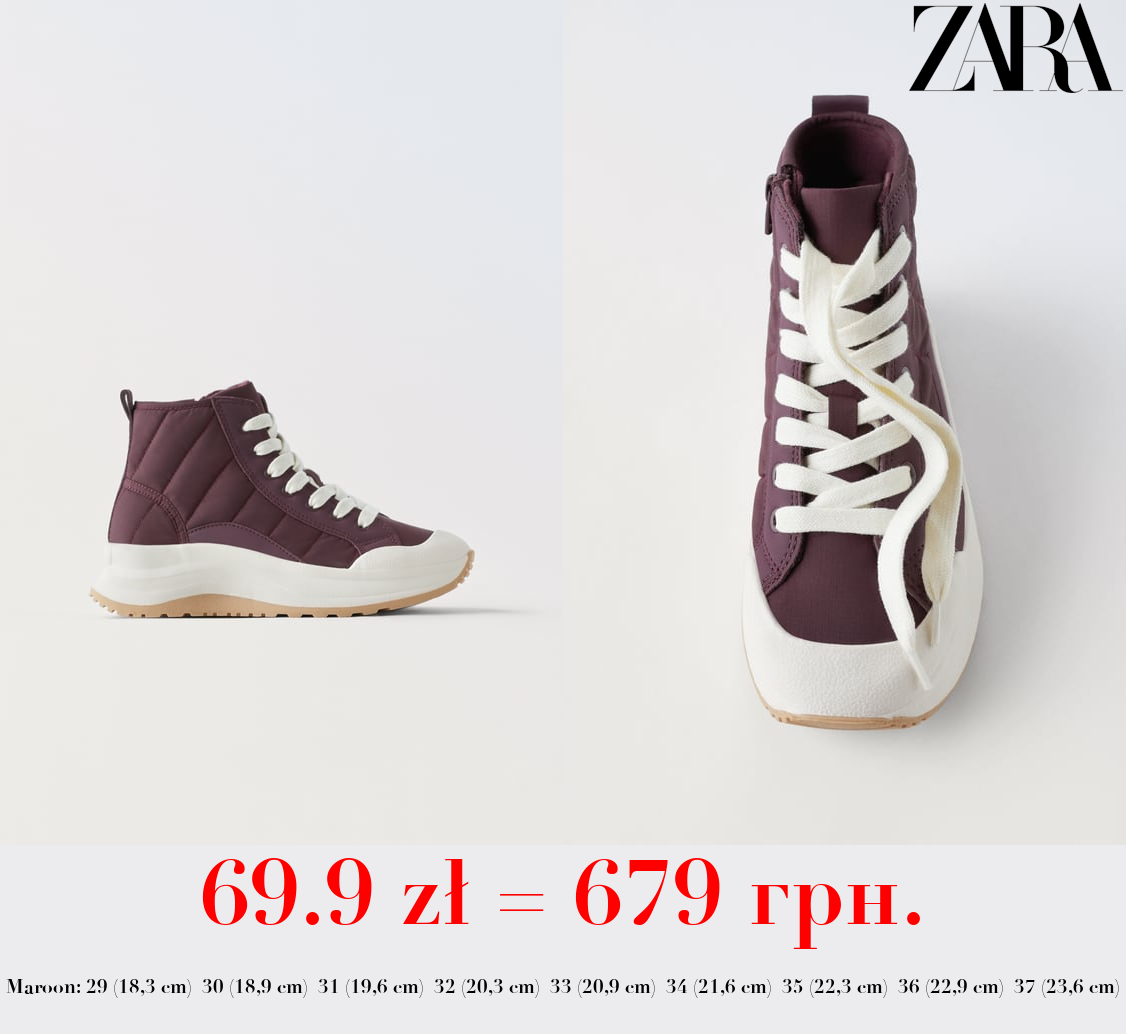 QUILTED HIGH-TOP SNEAKERS