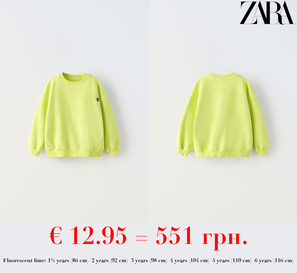 GARMENT-DYED EMBROIDERED SWEATSHIRT