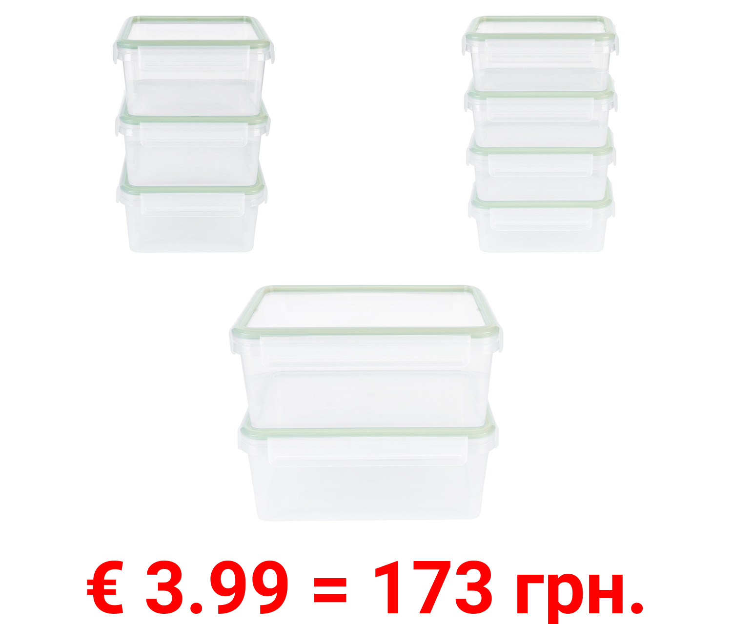 ERNESTO® Frischhaltedosen mit Klickverschluss