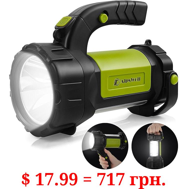 AlpsWolf Camping Lantern Rechargeable, LED Flashlight Spotlight Lantern with 800LM, 3600 Capacity Battery Powered, Portable Bright Camping Light for Emergency, Outdoor Hiking, Power Outages