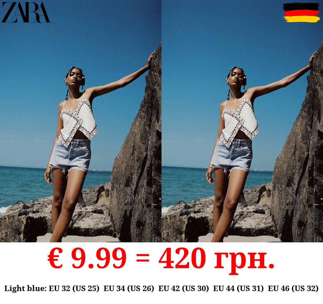 HIGH-WAIST TRF DENIM SHORTS