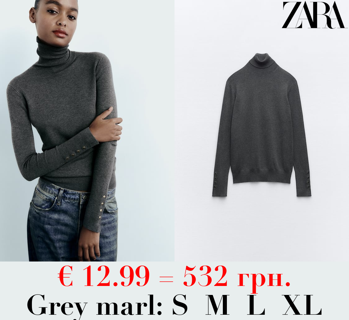 BASIC HIGH NECK KNIT SWEATER