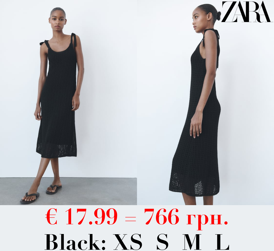 STRAPPY KNIT DRESS WITH KNOTS