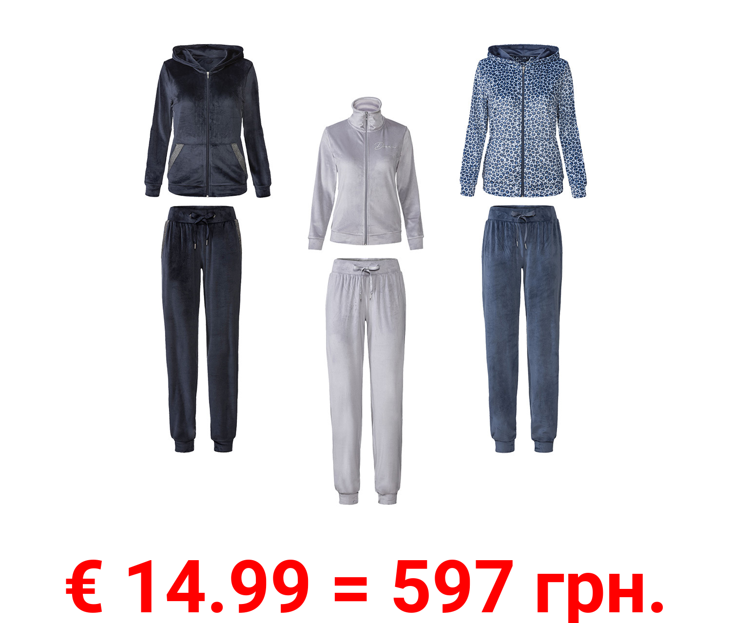 esmara® Damen Nickianzug, mit YKK-Markenreißverschluss
