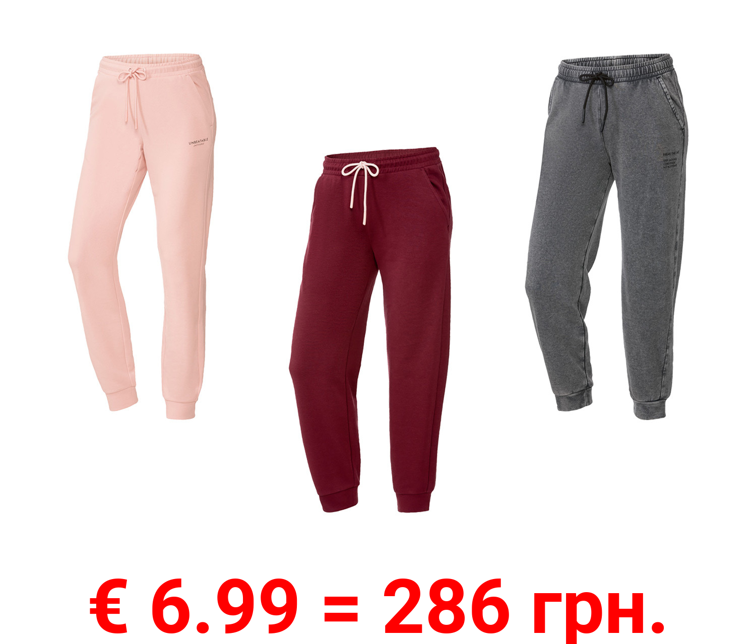 CRIVIT Damen Sweathose mit Bündchen und Gummizugbund