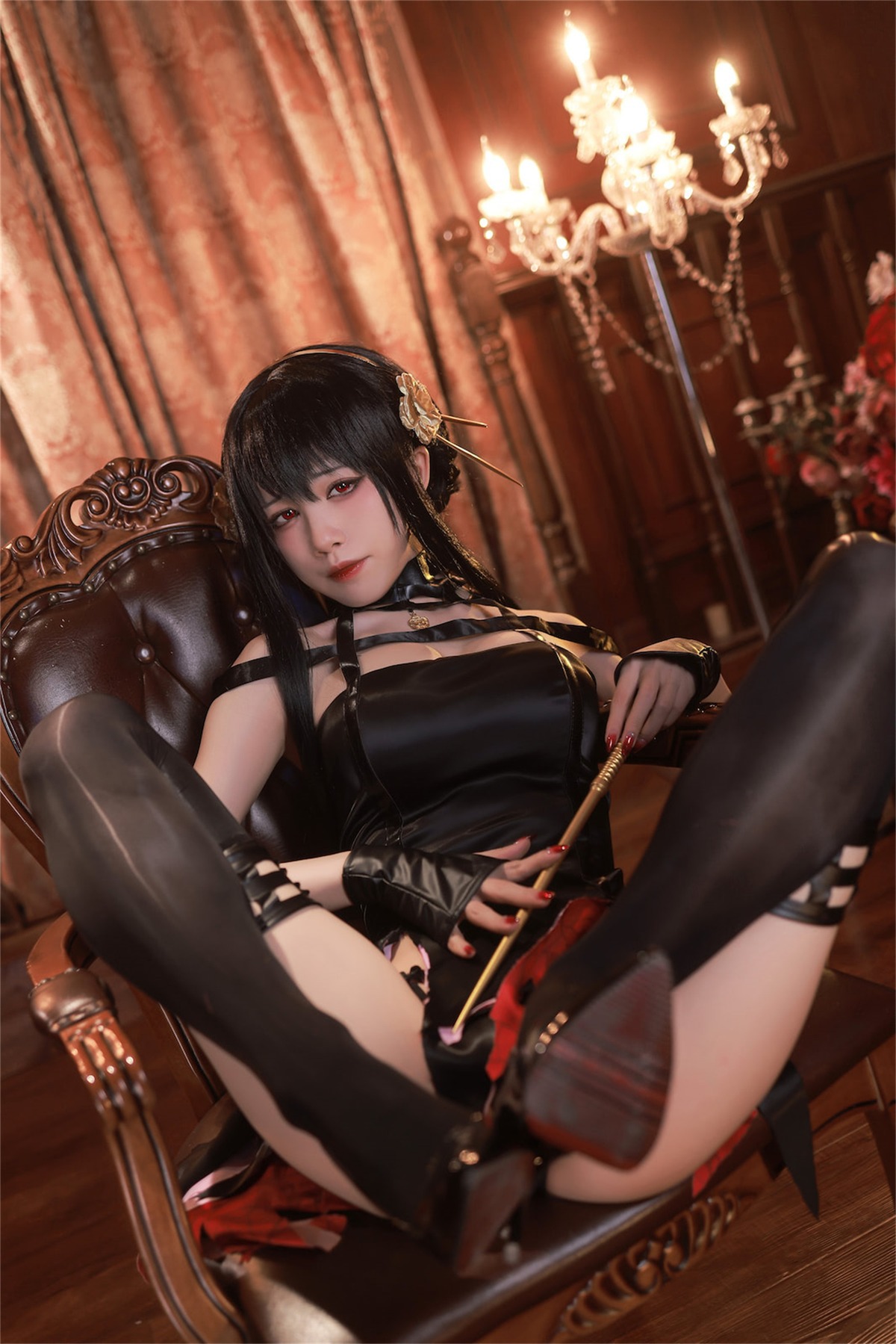 水淼aqua Cosplay 约尔黑礼服 28