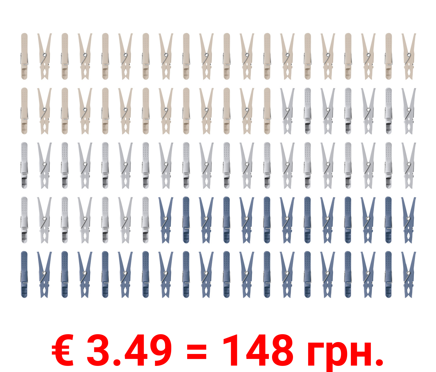 LIVARNO home Wäscheklammern /Teleskopkörbchen, in drei Farben