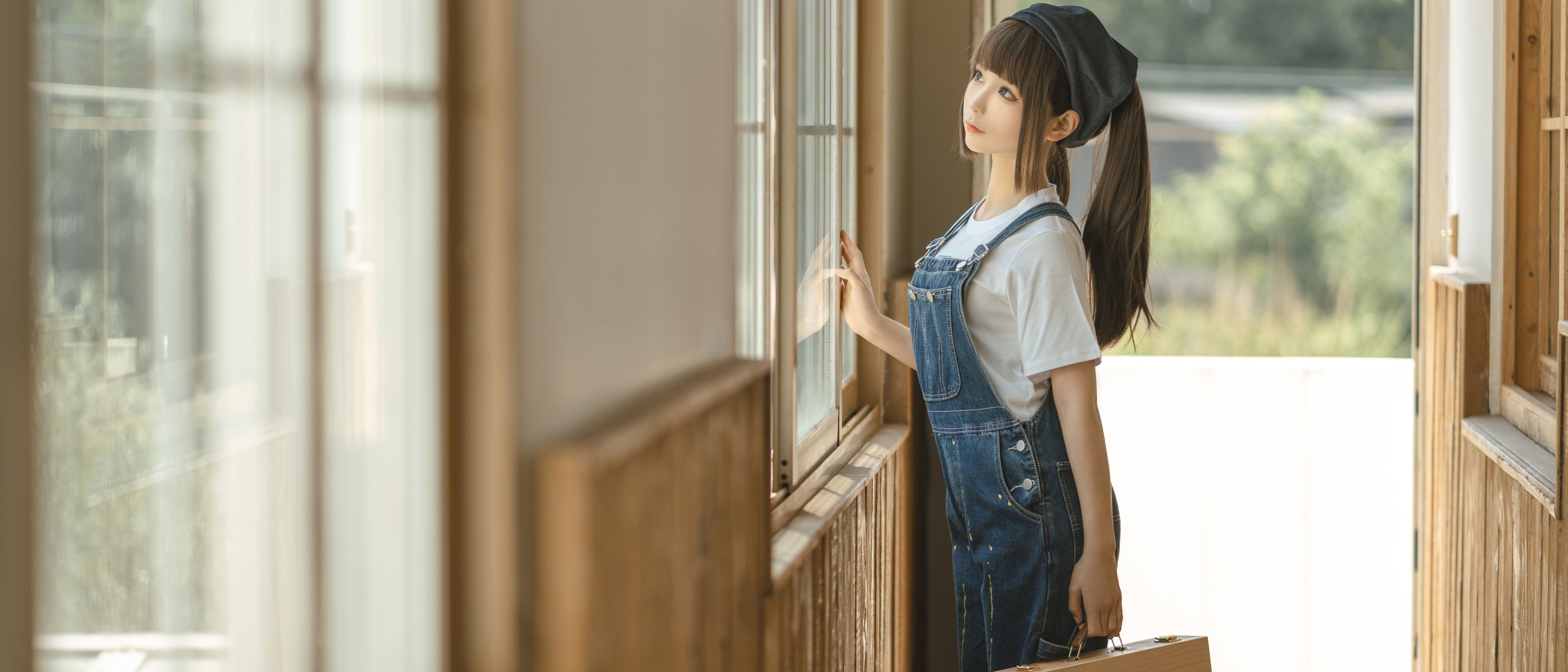 蠢沫沫 - 画室背带裤 绅士版110P 1.08GB 35