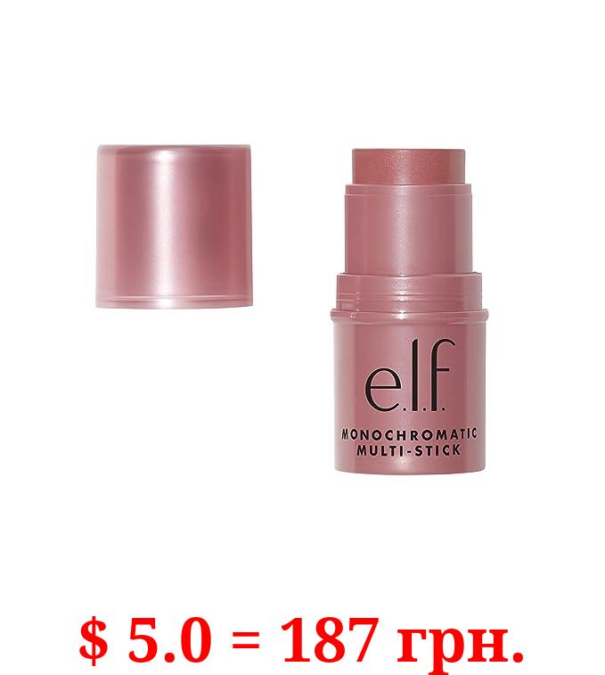 e.l.f. Monochromatic Multi Stick, Luxuriously Creamy & Blendable Color, For Eyes, Lips & Cheeks, Sparkling Rose, 0.17 Oz