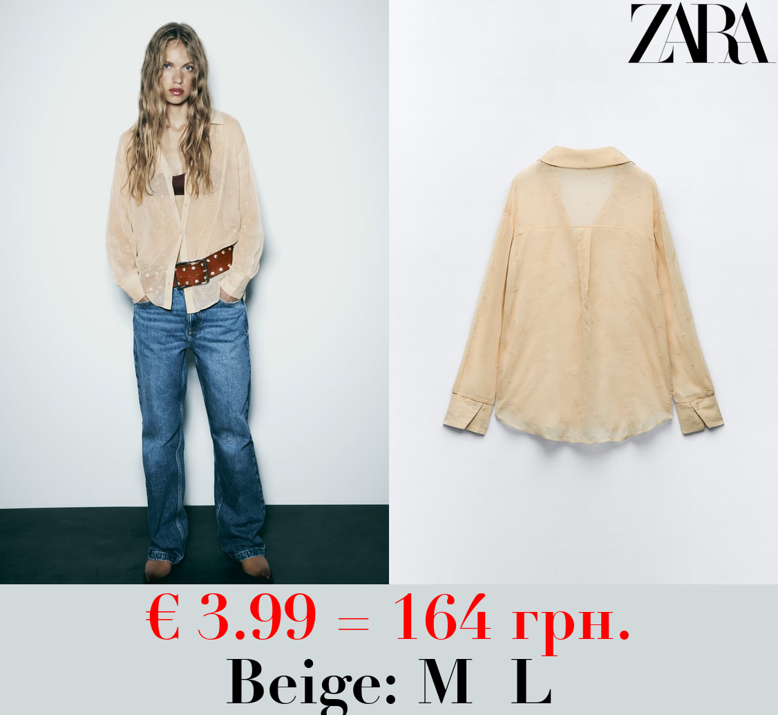 SEMI-SHEER EMBROIDERED SHIRT