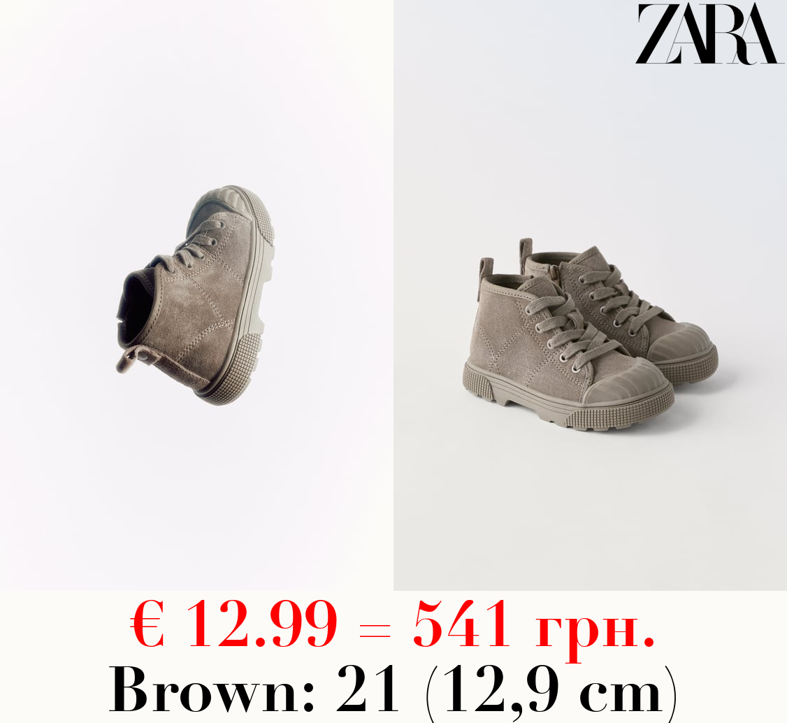 LEATHER HIGH-TOP SNEAKERS