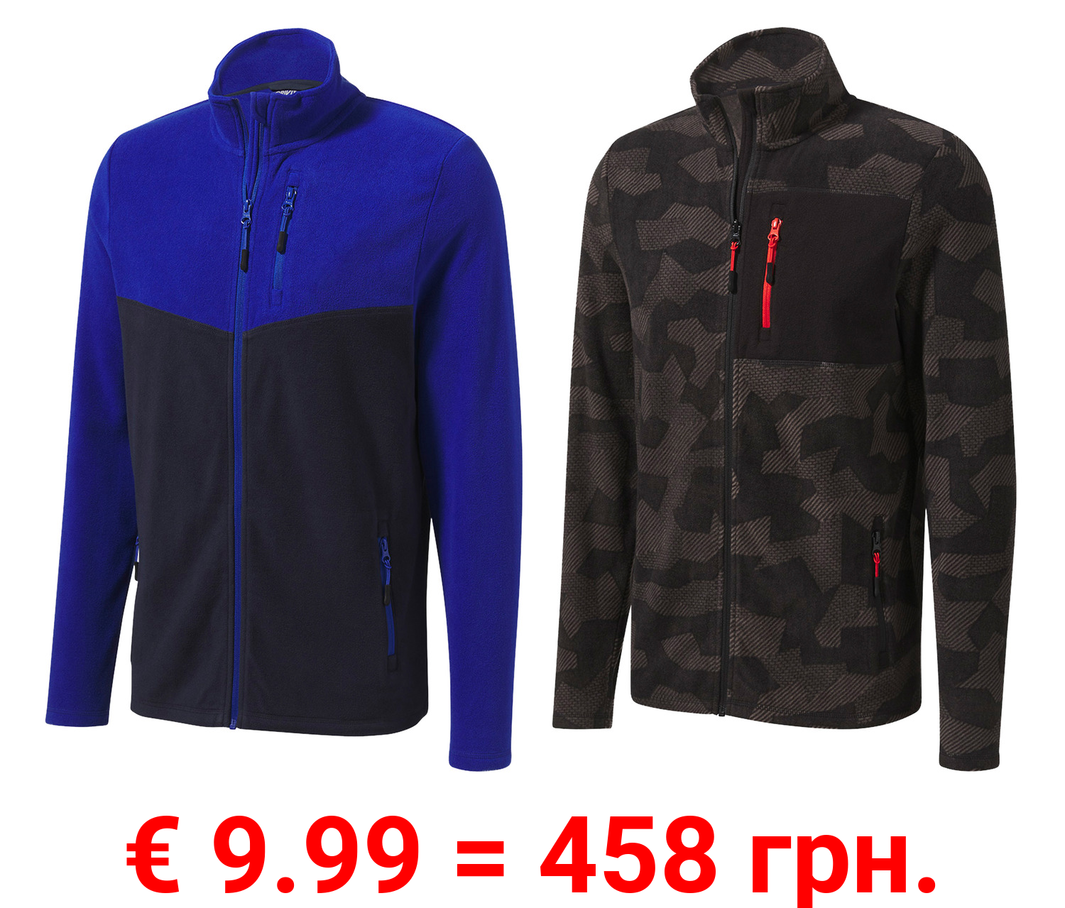 CRIVIT Herren Fleecejacke, kuschelig weich und warm